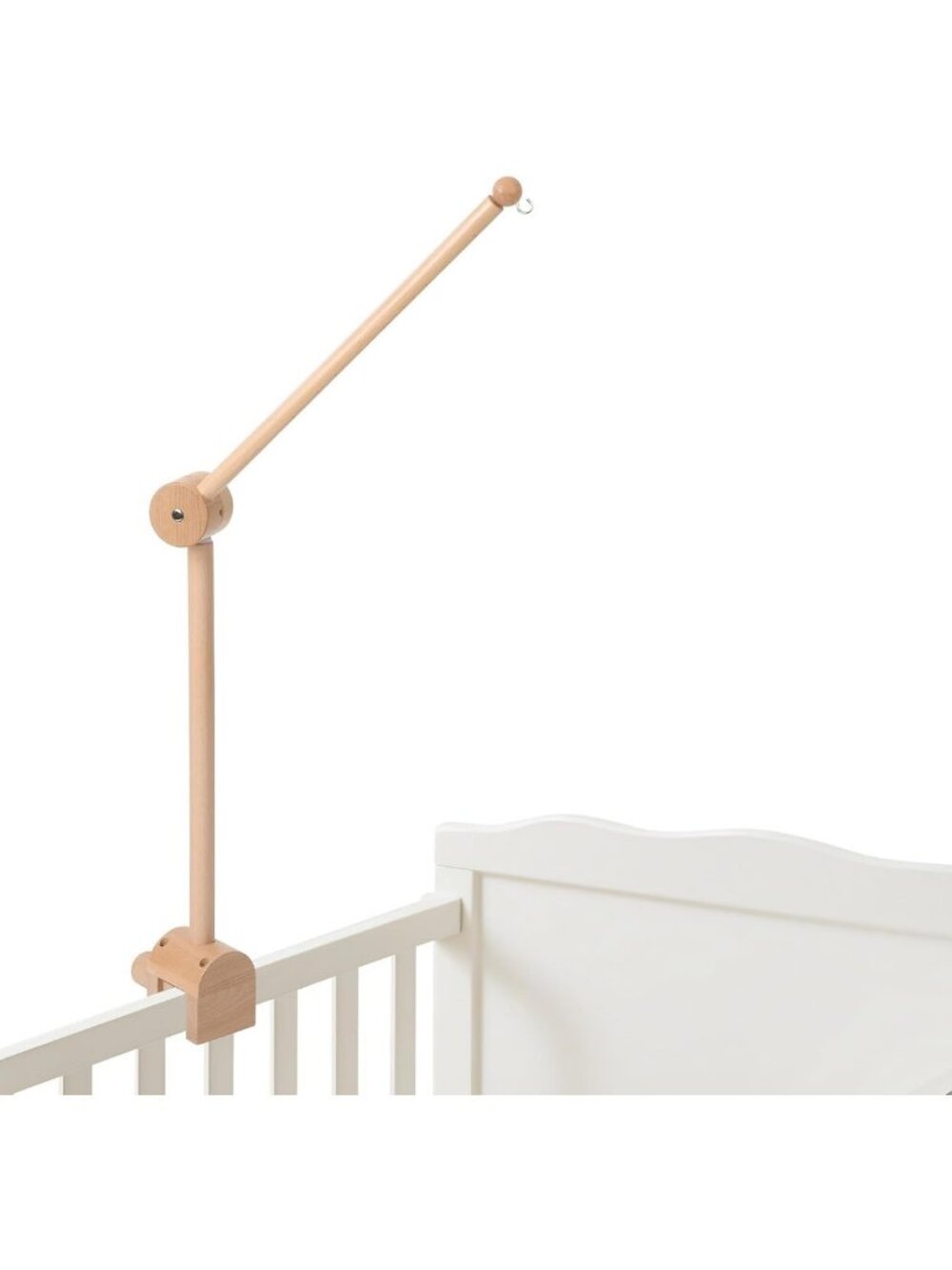 Adjustable Wooden Baby Crib Mobile Arm, 360° Rotating, Nursery Decor, Fits
